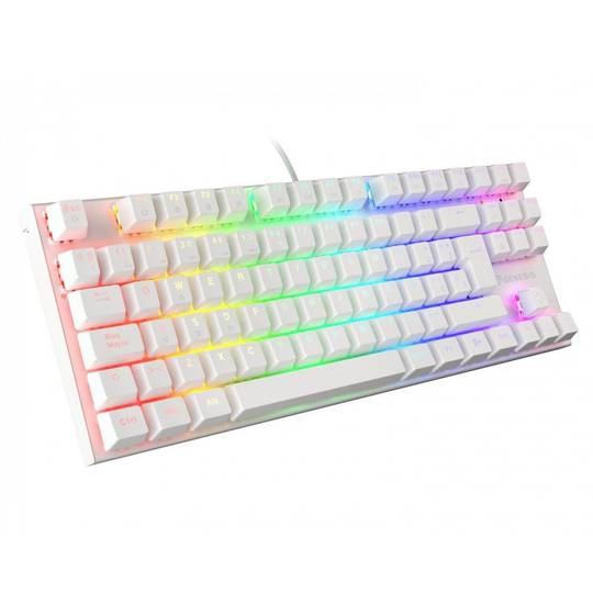 Thor 303 TKL Genesis RGB White Gaming Keyboard with Brown Mechanical Switch