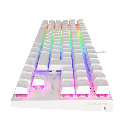 Thor 303 TKL Genesis RGB White Gaming Keyboard with Brown Mechanical Switch