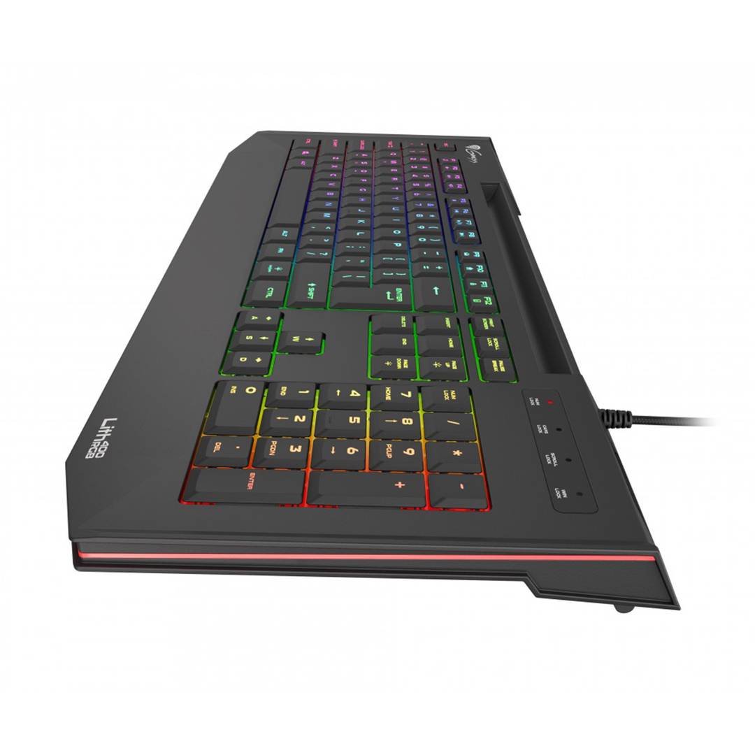 Teclado para jogos Genesis 400 Lith com chave X-Scissor fina e retroiluminação RGB Design espanhol