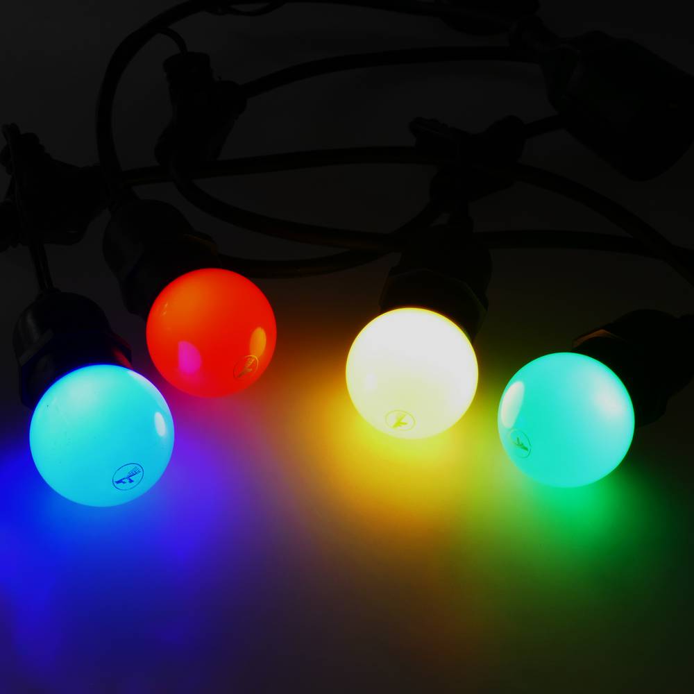 Garland for 20 bulbs for outdoor with E27 skullcap IP44 power cord 20m extensible