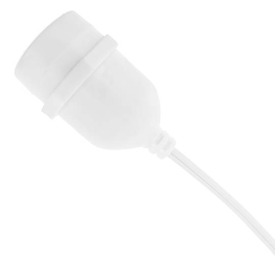 Festão por 10 lâmpadas para exterior com E27 capacete IP44 cabo de alimentação 10m extensível branco