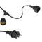 Garland for 10 bulbs for outdoor with E27 skullcap IP44 power cord 5m extensible