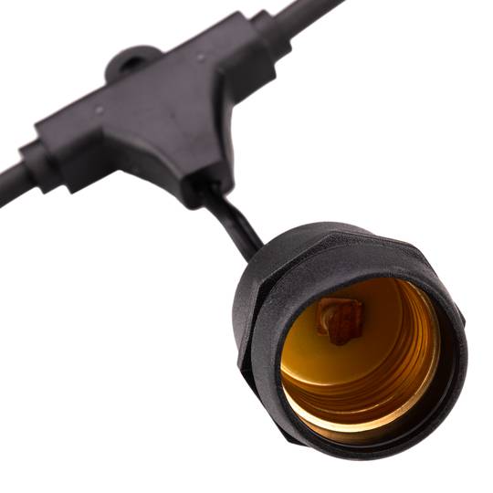 Kranz für 20 Lampen für außen mit E27 Helm IP44 Netzkabel 10m ausziehbar