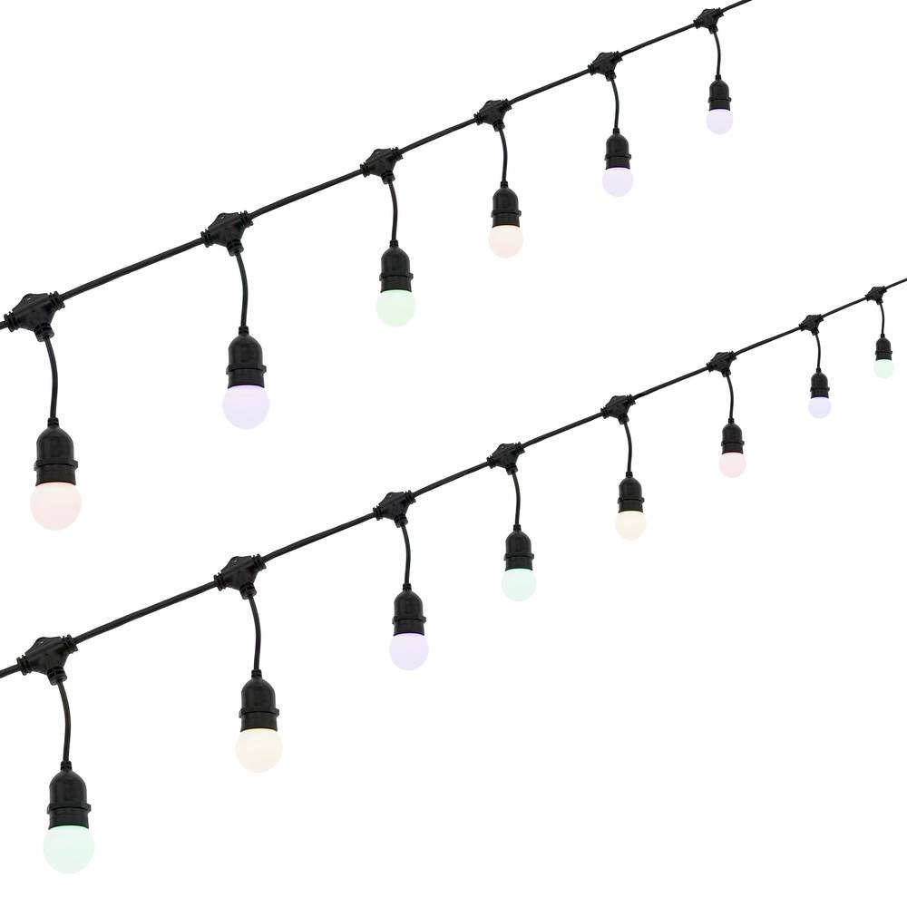 Girlanda z 40 żarówkami z zewnętrznym gniazdem E27 IP44 20 m przedłużacz kabla zasilającego