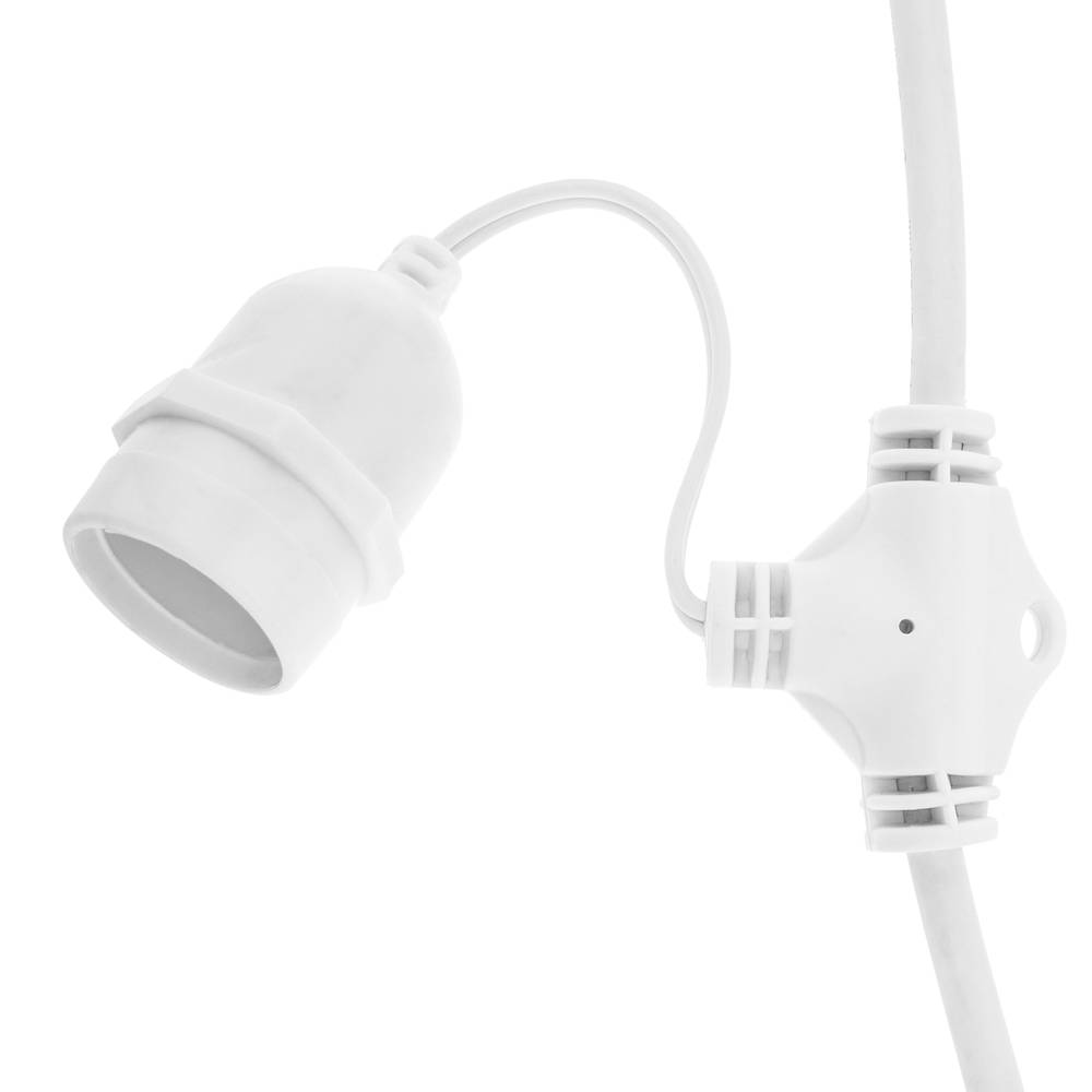 Garland for 10 bulbs for outdoor with E27 skullcap IP44 power cord 5m extensible white