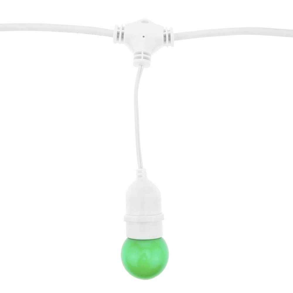 Slinger 20 gloeilampen met stopcontact E27 buiten IP44 elektrische kabel 10m verlengbaar wit