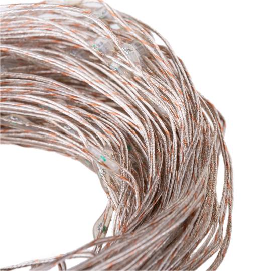 Cortina amb efecte cascada de 10 fils lluminosos LED de 2 m amb 200 LED multicolors i resistent a l'exterior
