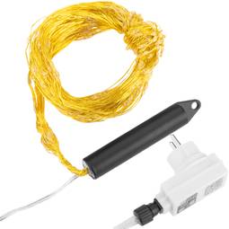 Cortina amb efecte cascada de 20 fils LED de 2m i 400 LED blanc càlid amb control remot i 8 efectes d'il·luminació