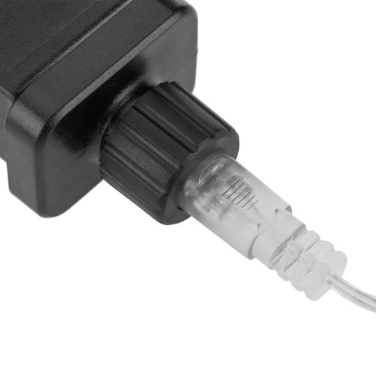 Cortina amb efecte cascada de 20 fils lluminosos LED de 2 m amb 400 LED de color blanc fred resistent a l'exterior