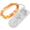 1m warm white LED micro garland with 2 lighting effects and copper mouldable cable