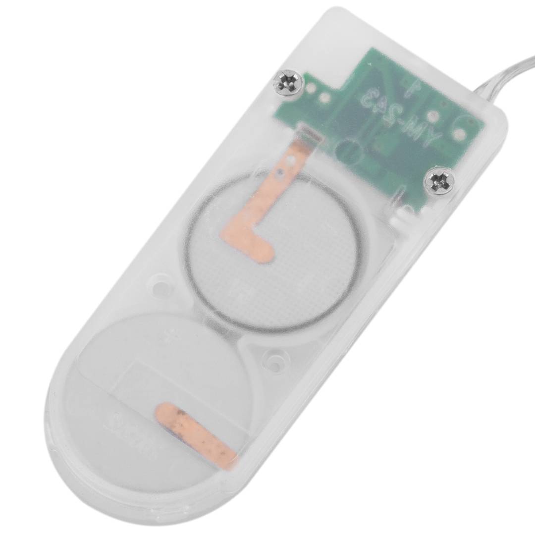 1m koel witte LED micro slinger met 2 lichteffecten en zilver vormbare kabel