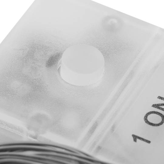 2 m warmweiße LED-Mikro-Girlande mit 2 Lichteffekten und verformbarem Kupferkabel