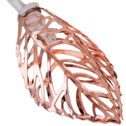 1 m girlanda świetlna LED w kolorze ciepłej bieli z obudową w kształcie liścia, zasilana bateriami