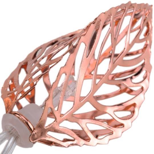 1 m girlanda świetlna LED w kolorze ciepłej bieli z obudową w kształcie liścia, zasilana bateriami