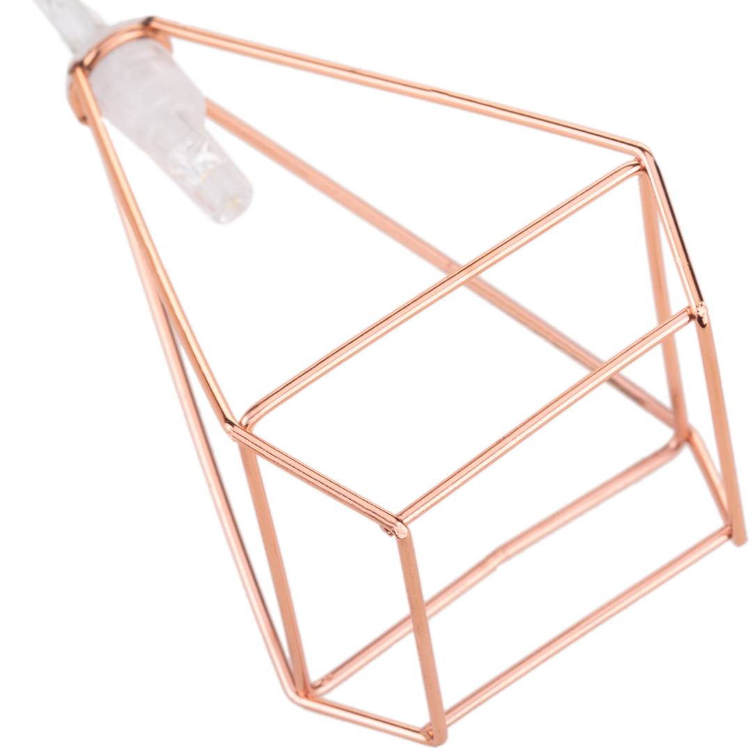 Ghirlanda LED da 1 m di colore bianco caldo con alloggiamento a forma geometrica e funzionamento a batteria