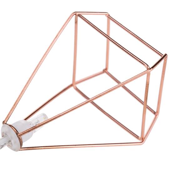 Ghirlanda LED da 1 m di colore bianco caldo con alloggiamento a forma geometrica e funzionamento a batteria