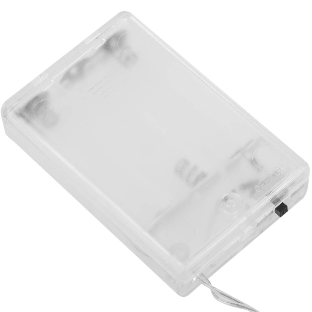 Ghirlanda LED da 1 m di colore bianco caldo con alloggiamento a forma geometrica e funzionamento a batteria