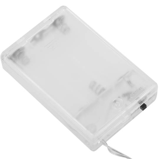 Ghirlanda LED da 1 m di colore bianco caldo con alloggiamento a forma geometrica e funzionamento a batteria