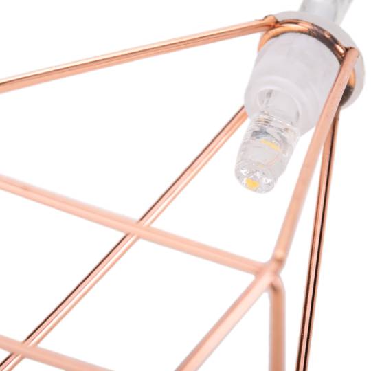 Ghirlanda LED da 1 m di colore bianco caldo con alloggiamento a forma geometrica e funzionamento a batteria