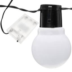 Guirlande décorative LED 10 lumières ballon chaud de type blanc à l'intérieur des batteries 3 m