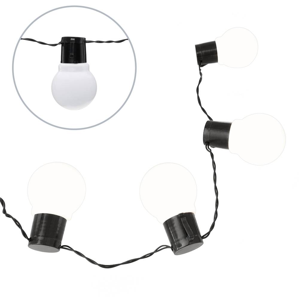 Dekorative Kranz LED 10 Lichter warmweiß Typ Ballon innerhalb Batterien 3 m