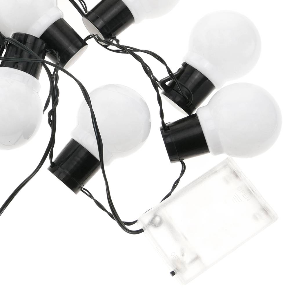 Dekorative Kranz LED 10 Lichter warmweiß Typ Ballon innerhalb Batterien 3 m