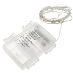 Bande décorative de lumières IP44 40 LED et 8 fonctions de batterie blanc chaud 3 m