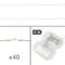 Bande décorative de lumières IP44 40 LED et 8 fonctions de batterie blanc chaud 3 m