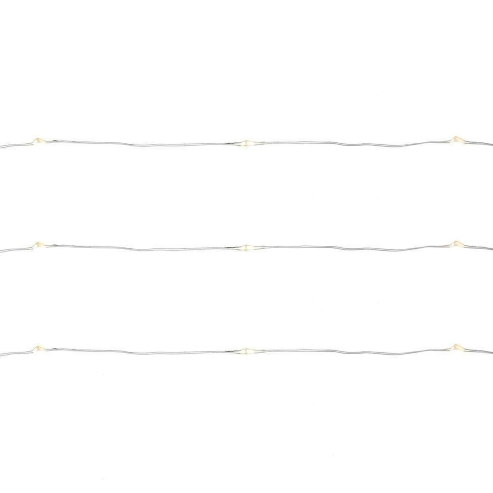 Bande décorative de lumières IP44 40 LED et 8 fonctions de batterie blanc chaud 3 m