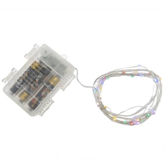 Dekorative Streifenlichter IP44 40 LED RGB Beleuchtung und 8 Funktionen 3 m Batterien
