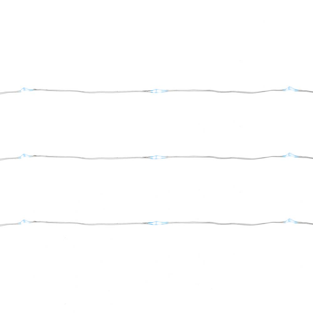 Tira decorativa de luzes IP44 50 luzes LED e 8 funções branco luz do dia com bateria 3 m