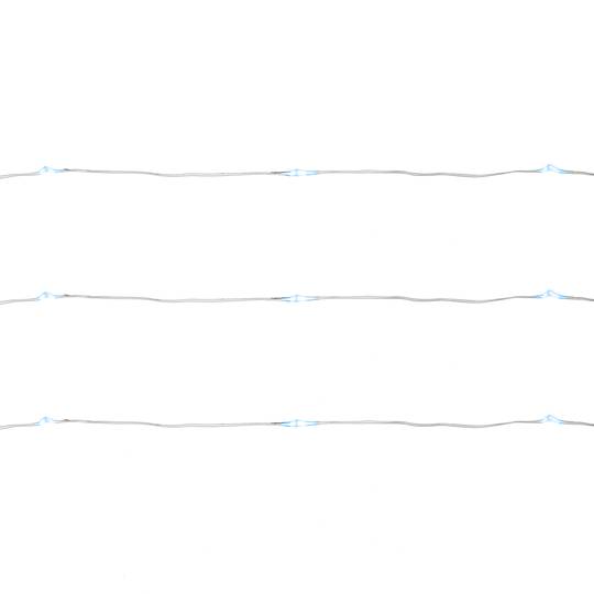 Tira decorativa de luzes IP44 50 luzes LED e 8 funções branco luz do dia com bateria 3 m