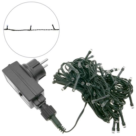 dekorativen Streifen Lichter von 50 LED Leuchten IP44 mit 2 Funktionen weissen Tag 5 m 100-240VAC