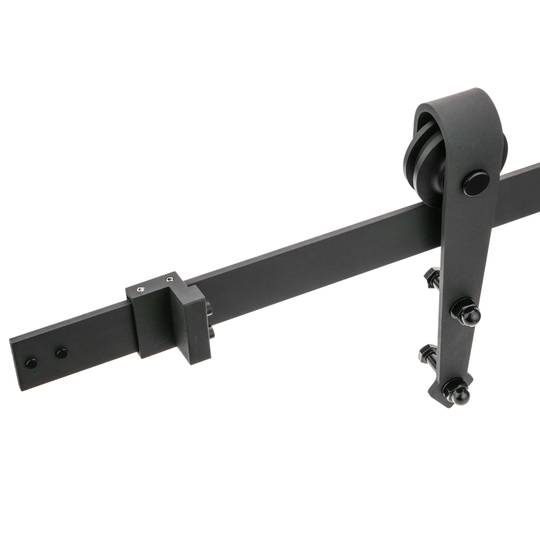 Trilho Guia da porta deslizante de cor preto forja rústica 2m
