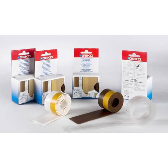 38 mm x 100 cm transparent PVC adhesive door draft excluder Geko