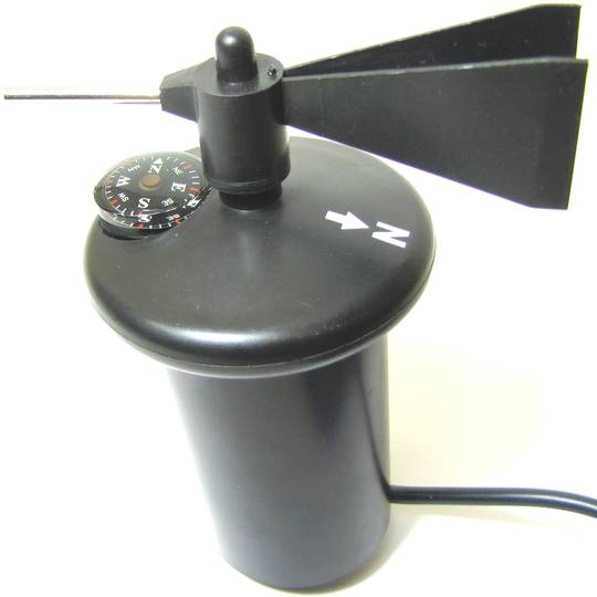 Anemómetro veleta y termómetro digital AM4836C