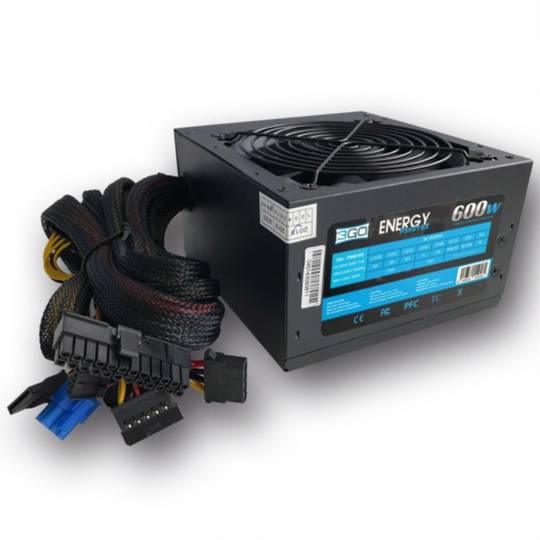 600-W-Netzteil mit 5 SATA-Anschlüssen mit 12-cm-Lüfter und 6-poligem PCI-X-Anschluss 3GO PS601SX