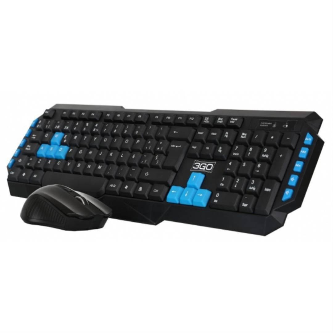 Wireless Drile2 multimedia keyboard and mouse kit color black 3GO COMBODRILEW2
