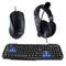 Kit de teclado com mouse e fones multimídia cor preta 3GO COMBODRILEH2