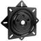 Base giratoria manual 196x196mm y 100Kg de carga. Plataforma rotación 90 grados retorno automático