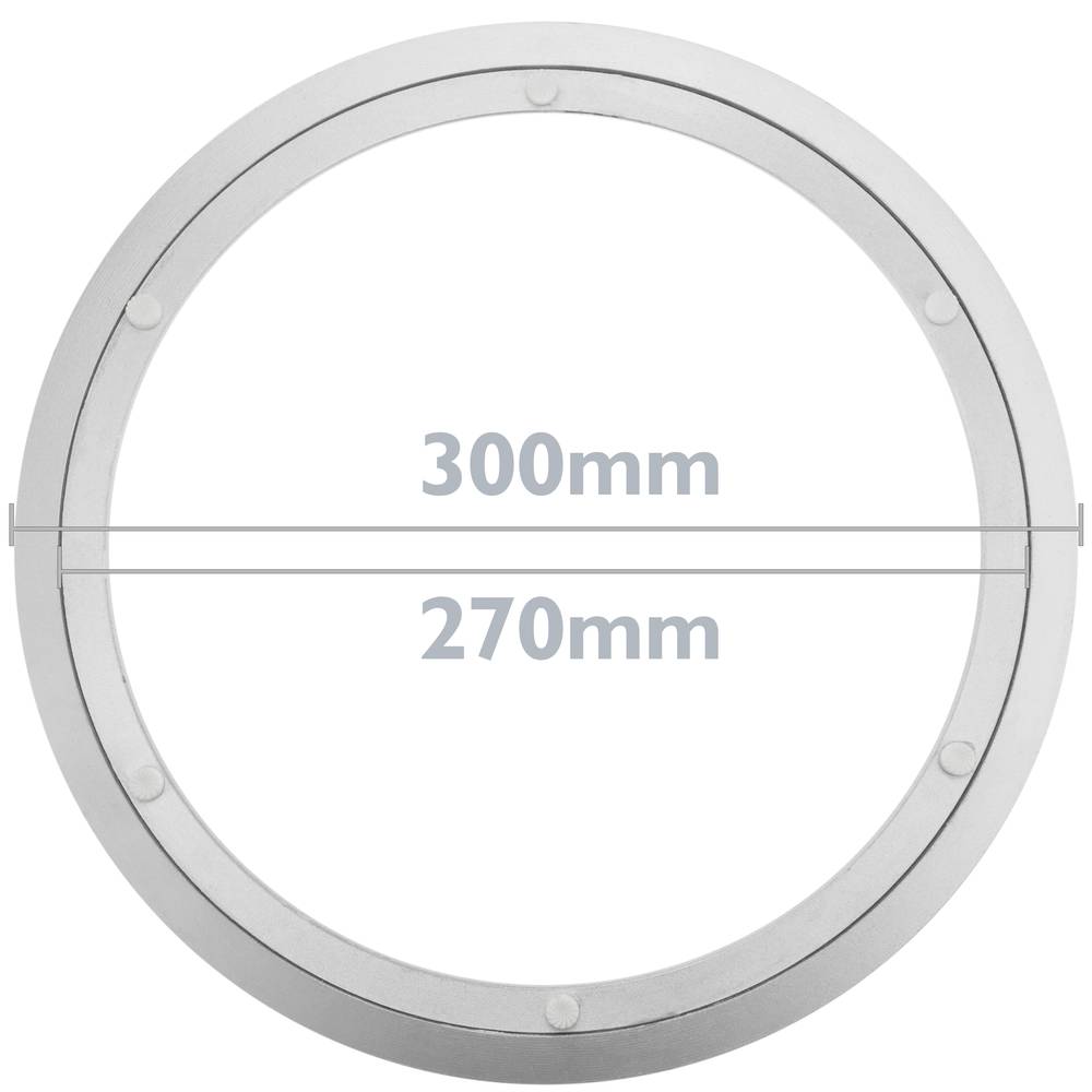 Plateau tournant manuel 30cm et 80Kg de charge. Plateforme pivotante double rotation
