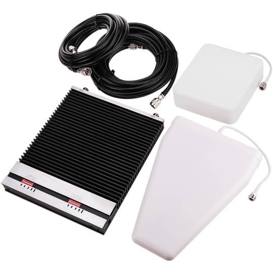 Repetidor amplificador LTE 4G 800MHz 2600MHz 75dB amb antenes i cables