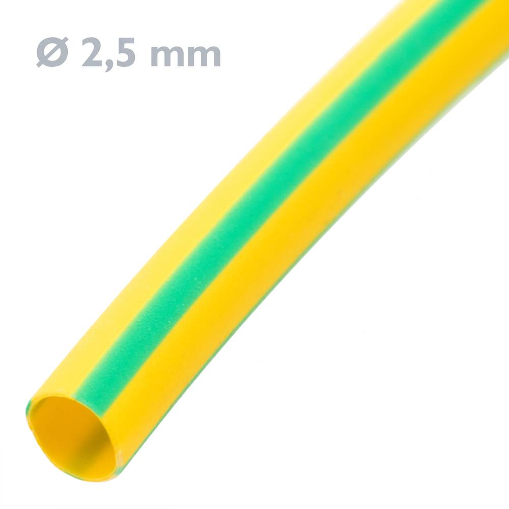 Schrumpfschlauch 2: 1-gelb-grün LSHF Spule 2,5 mm 3m