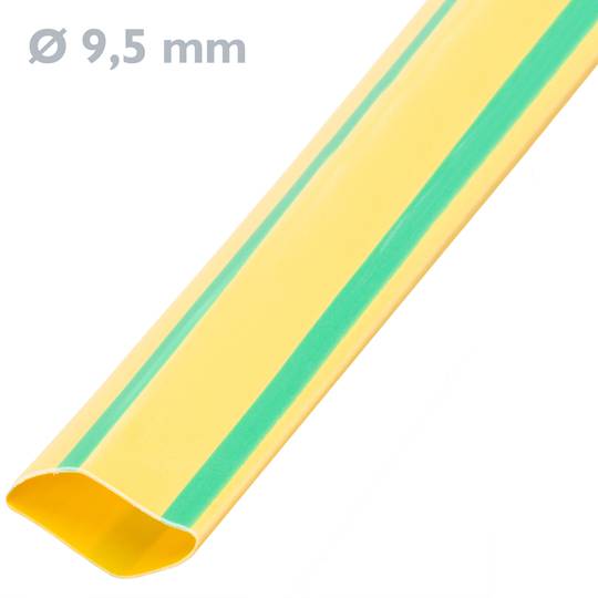 Tub termoretr ctil 3: 1 lshf groc-verd de 9,5mm bobina 3m