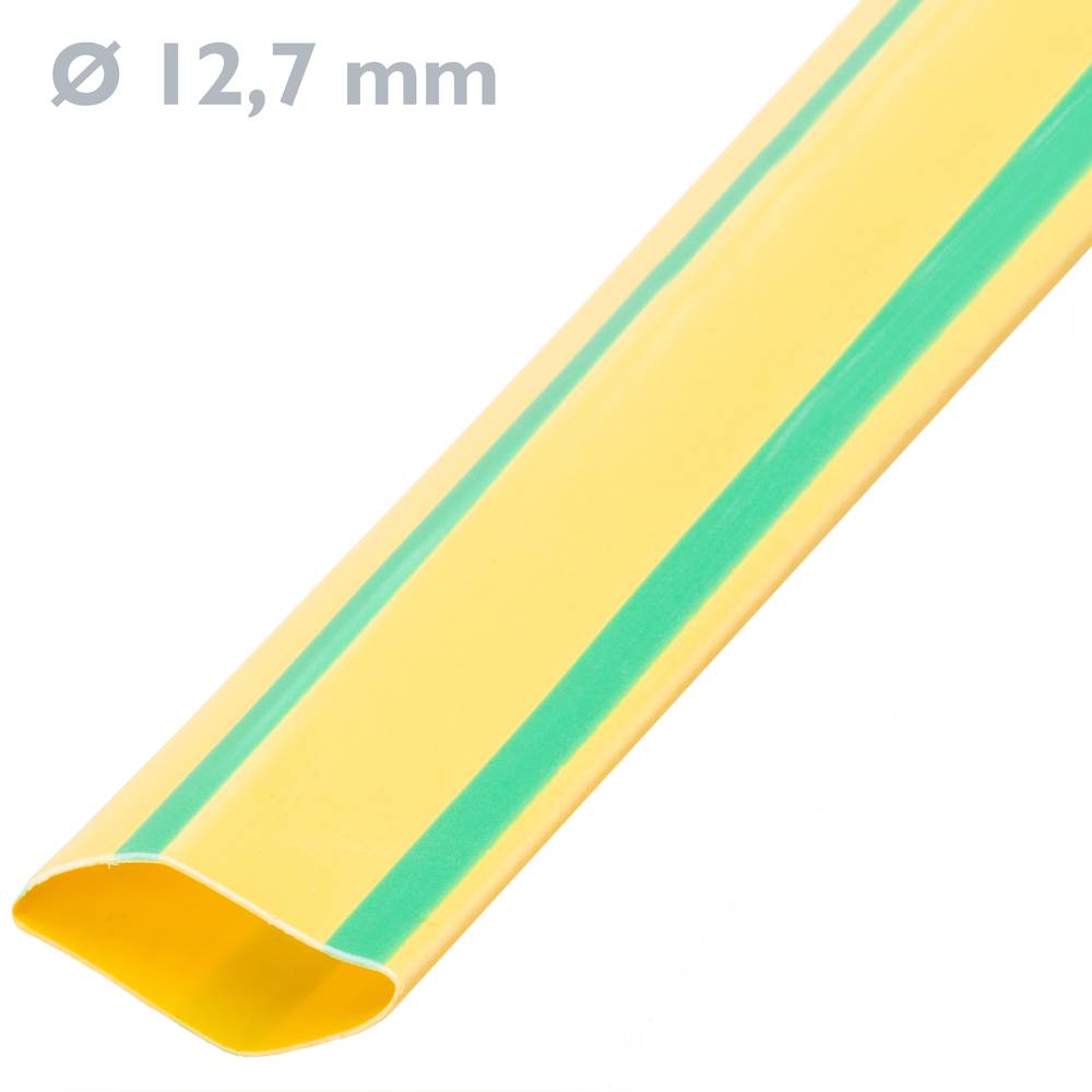 Termoretr Tube dysfonction 3: 1 LSHF jaune-vert 3m de bobine de 12,7 mm