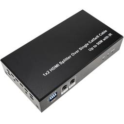 Multiplicateur et Répartiteur HDMI de 2 ports Extension sur un câble Ethernet Cat.5e 50 m avec IR