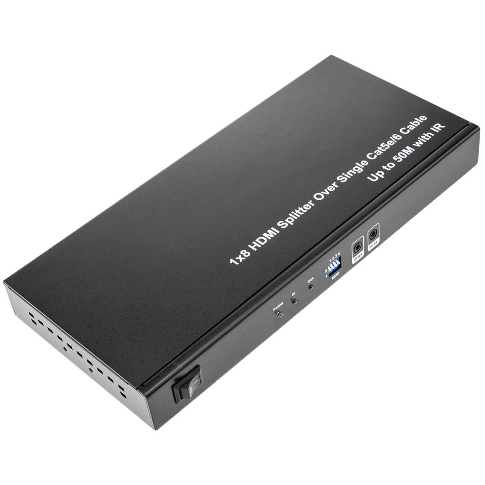 8-port HDMI splitter extender multiplier over Cat.5e ethernet cable up to  50 m with IR Cablematic