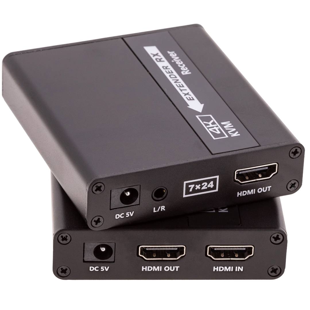 HDMI Tastatur und Maus Extender 4K UHD 1080p FullHD über Cat.6 Cat.6A Cat.7 Ethernet Kabel bis zu 70m