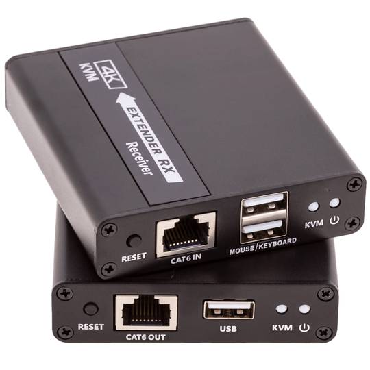 HDMI Tastatur und Maus Extender 4K UHD 1080p FullHD über Cat.6 Cat.6A Cat.7 Ethernet Kabel bis zu 70m