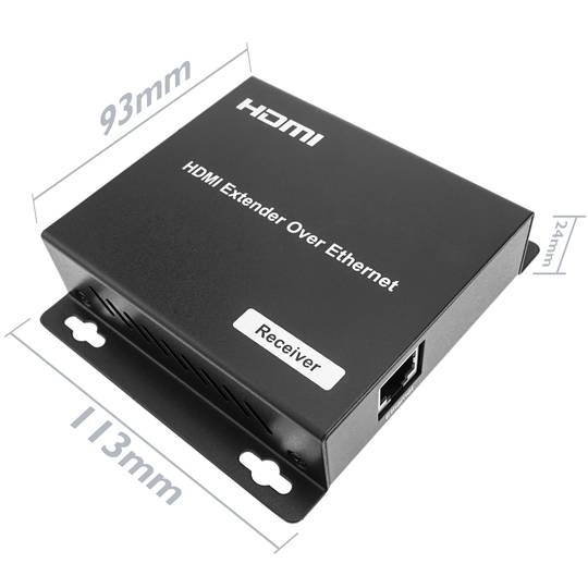 Estensore di HDMI Prolunga FullHD 1080p via cavo ethernet Cat.5e Cat.6 120m - Ricevitore